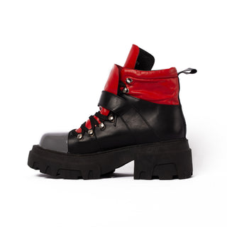 BOTA DAMA - SIERRA NEGRO / ROJO