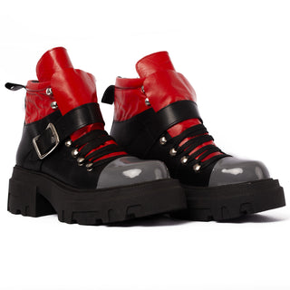 BOTA DAMA - SIERRA NEGRO / ROJO